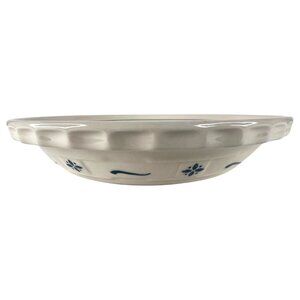 Longaberger‎ Pottery Grandma Bonnies Woven Traditions Pie Plate Classic Blue 10”